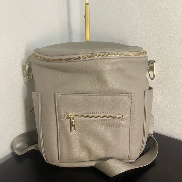 Fawn Design Handbags - Fawn Design Tan Baby Bag Modern Minimalist